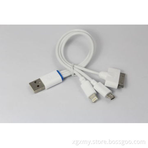 3-in-1 USB Retractable Cable for iPhone 5/iPad/iPhone 4/Mobile Phone/MP3/Cellphone